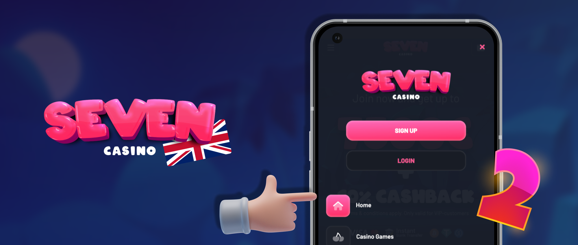 Sign up into your account - Seven Casino UK
