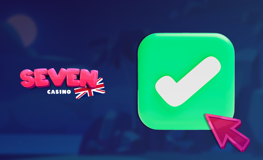 Agree to the terms and conditions, to register at Seven Casino