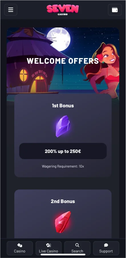 Bonus Offers section