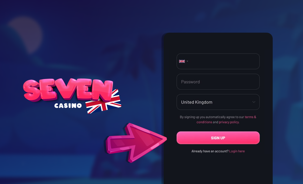 Finish registration at Seven Casino App