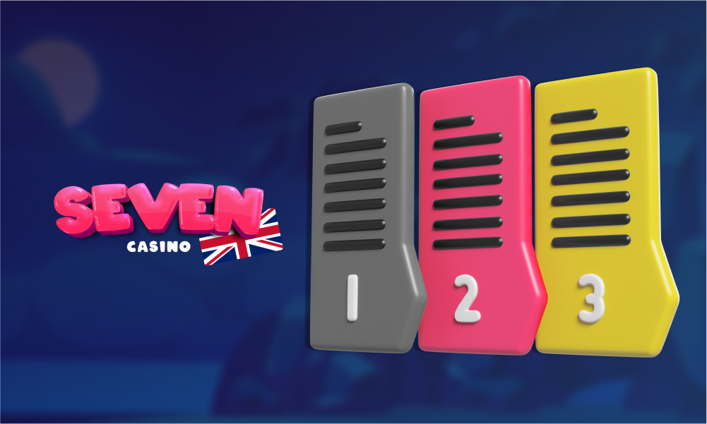 Saved data categories at Seven Casino