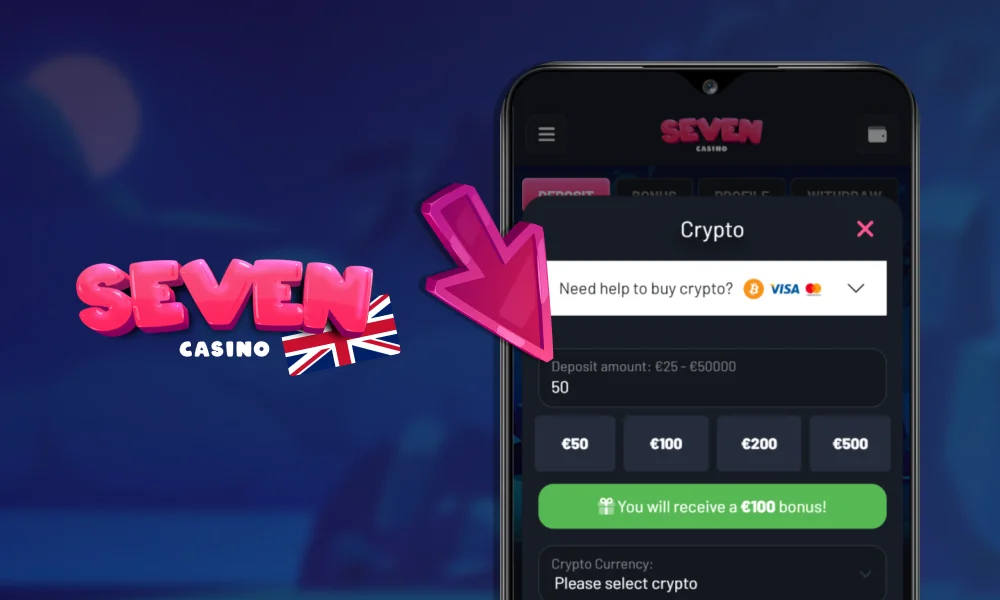 Choose the deposit amount or enter it manually