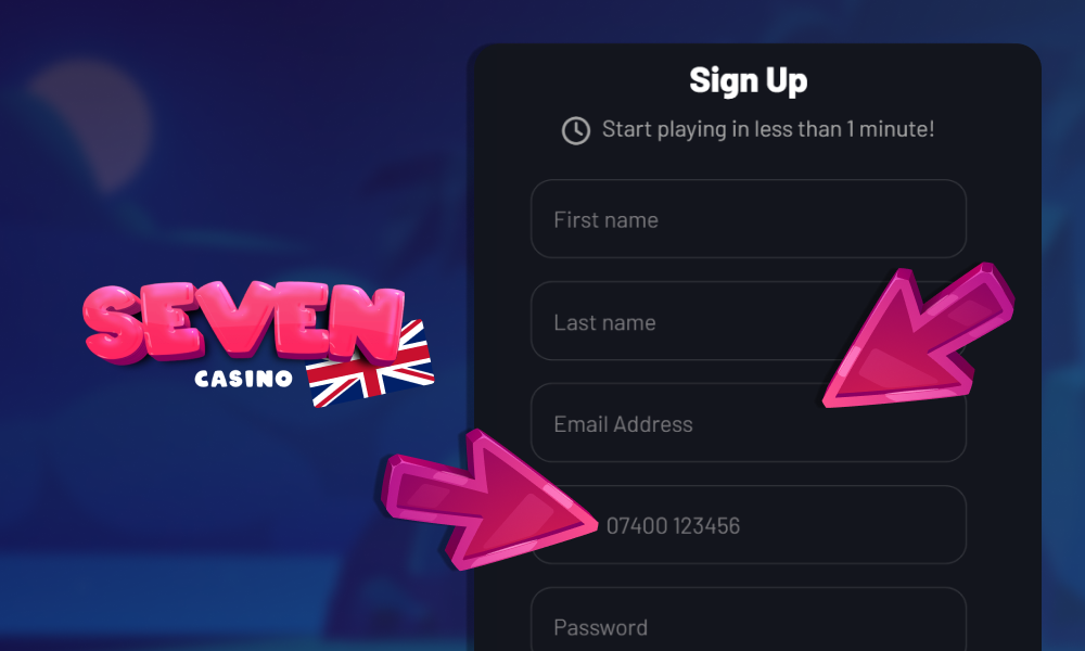 Enter your data for registration