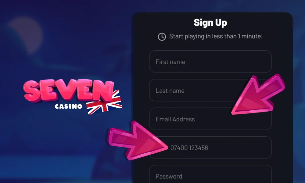 Enter your data for registration