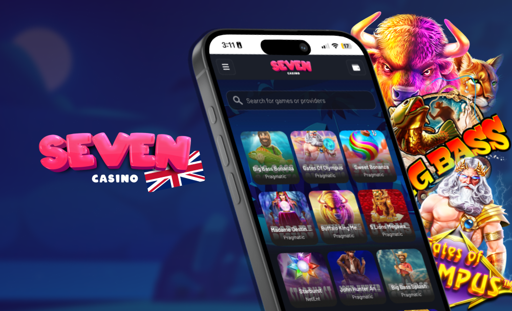 The top ten most popular slots on the Seven Casino App among UK players
