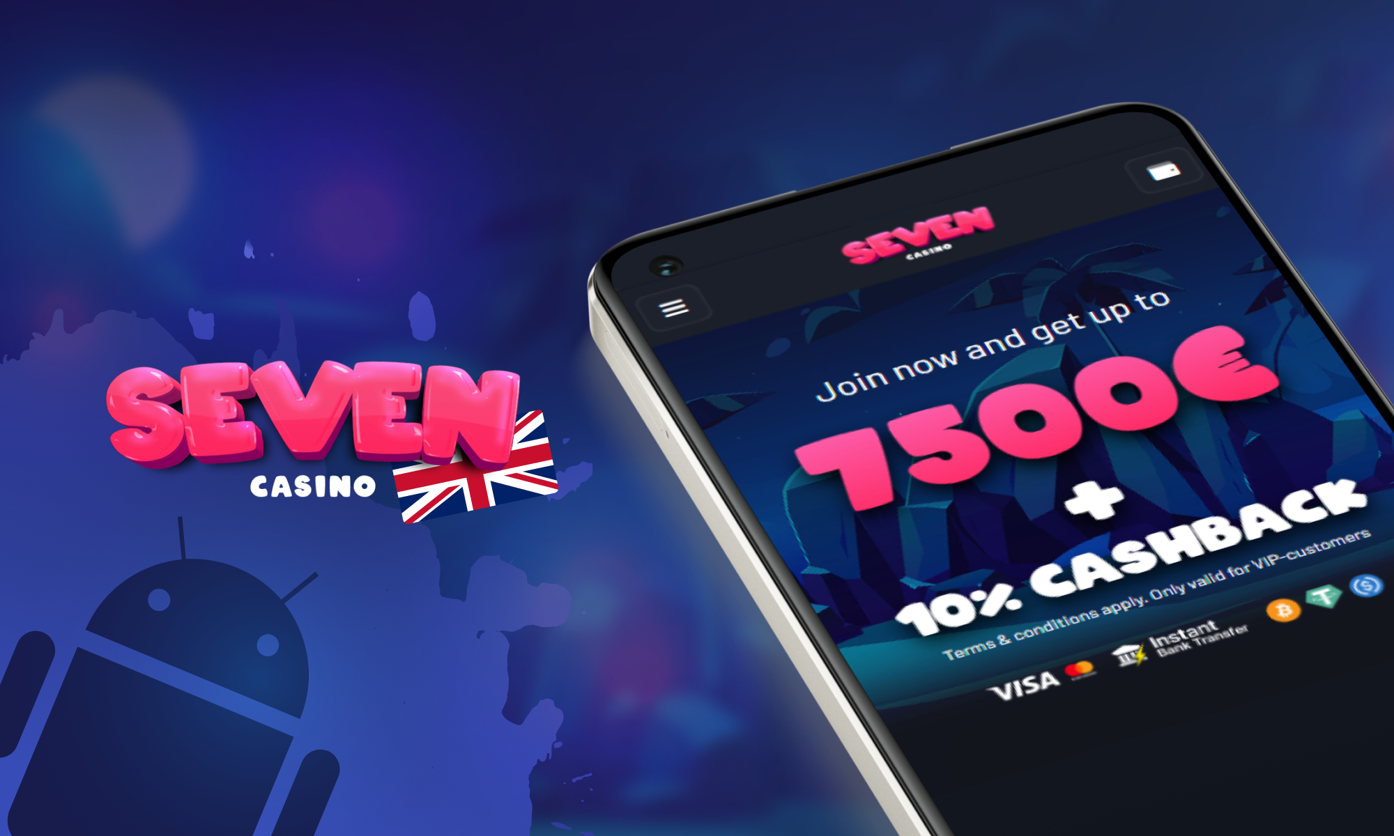 Downloading Seven Casino app on Android