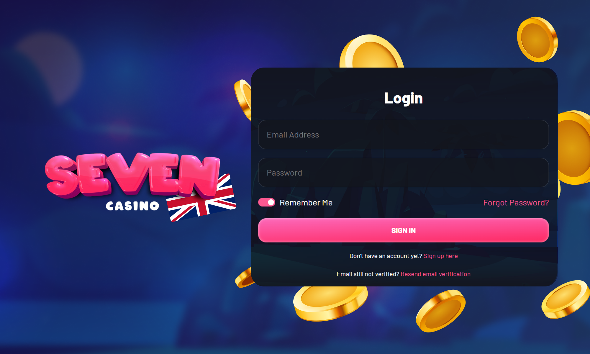 Login to your Seven Casino account