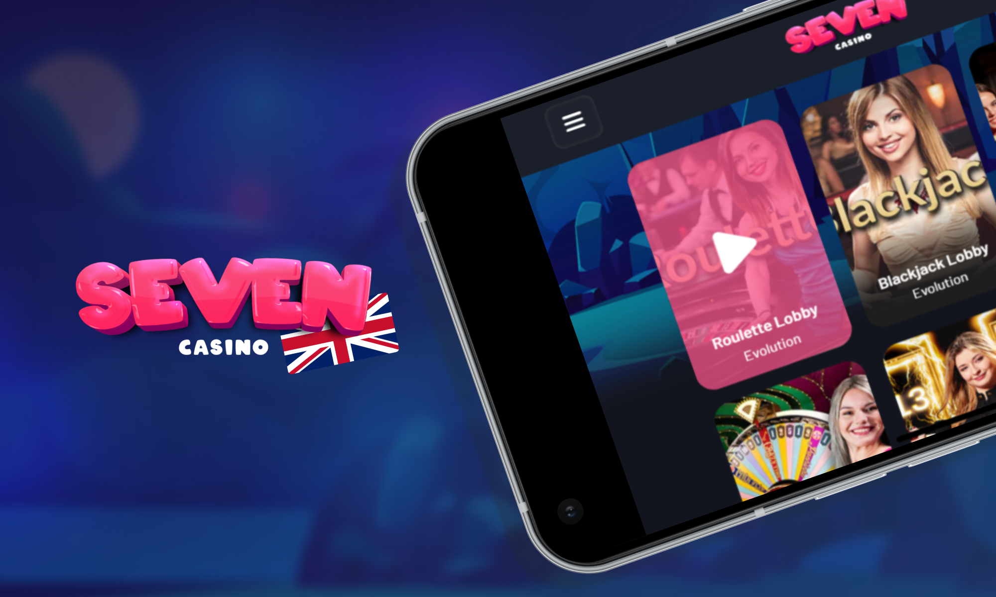 Play Live games at Seven Casino