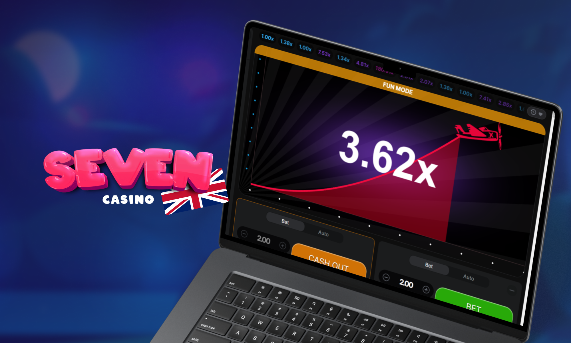 Aviator game at Seven Casino UK