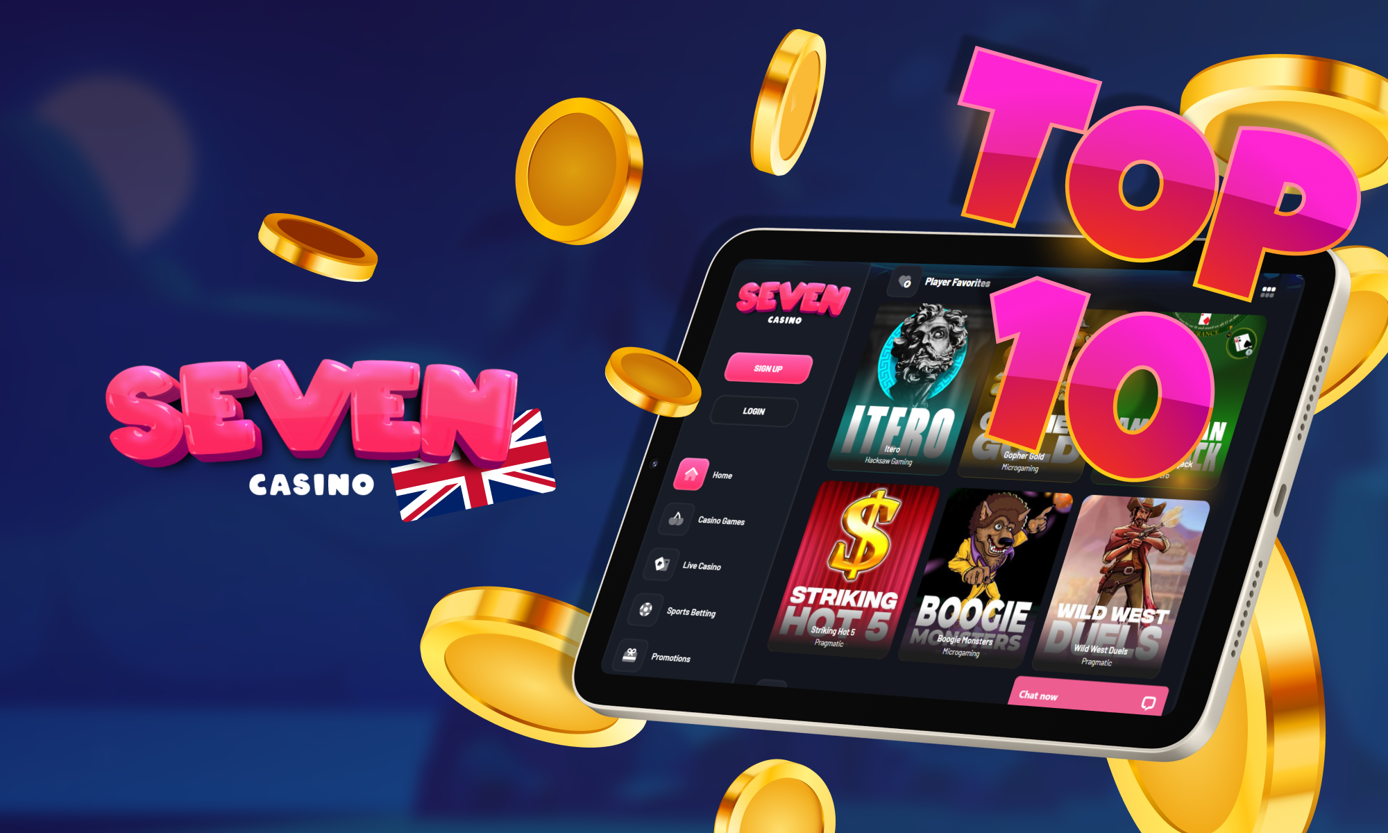 The best games at Seven Casino