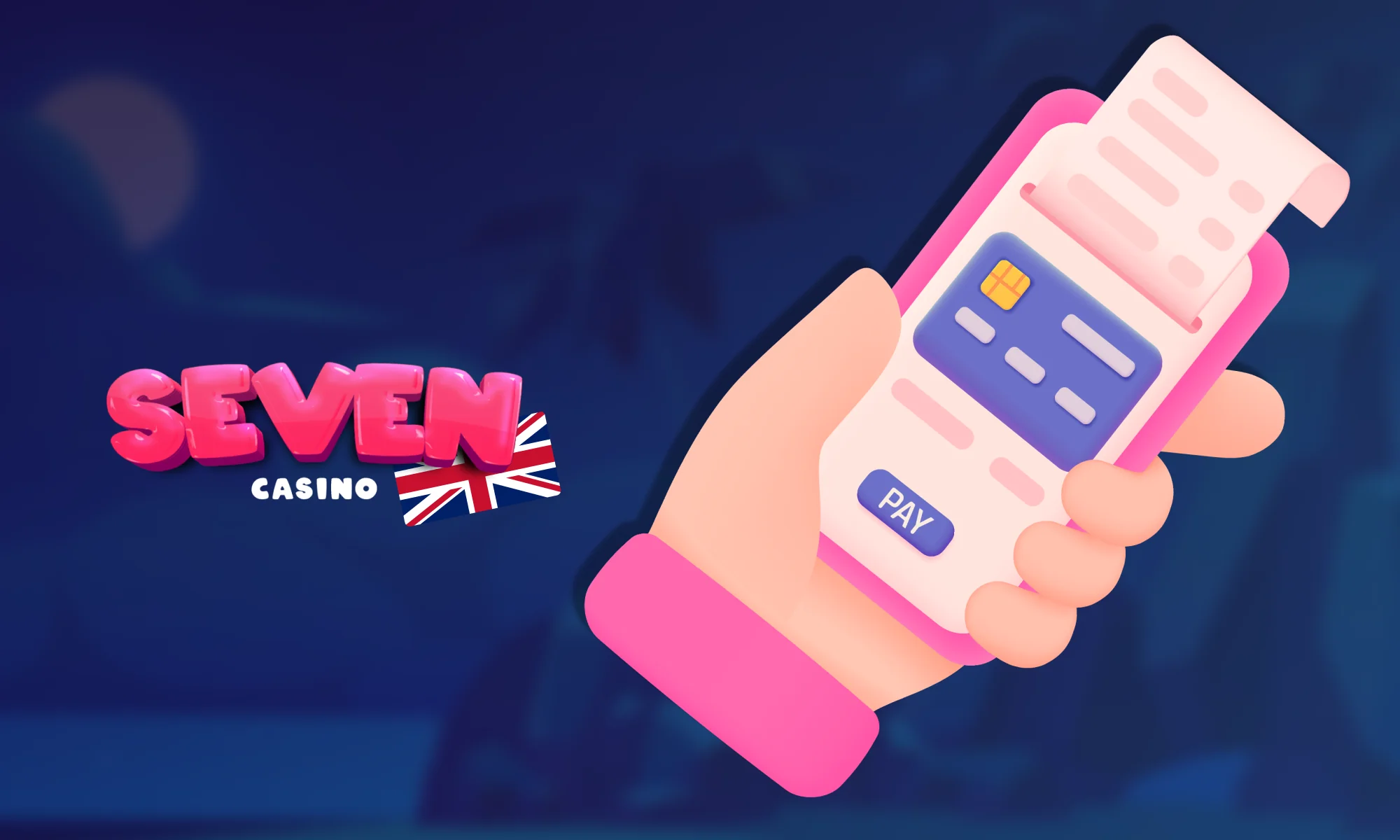 Deposit and Withdrawal options for players and bettors from UK - Seven Casino