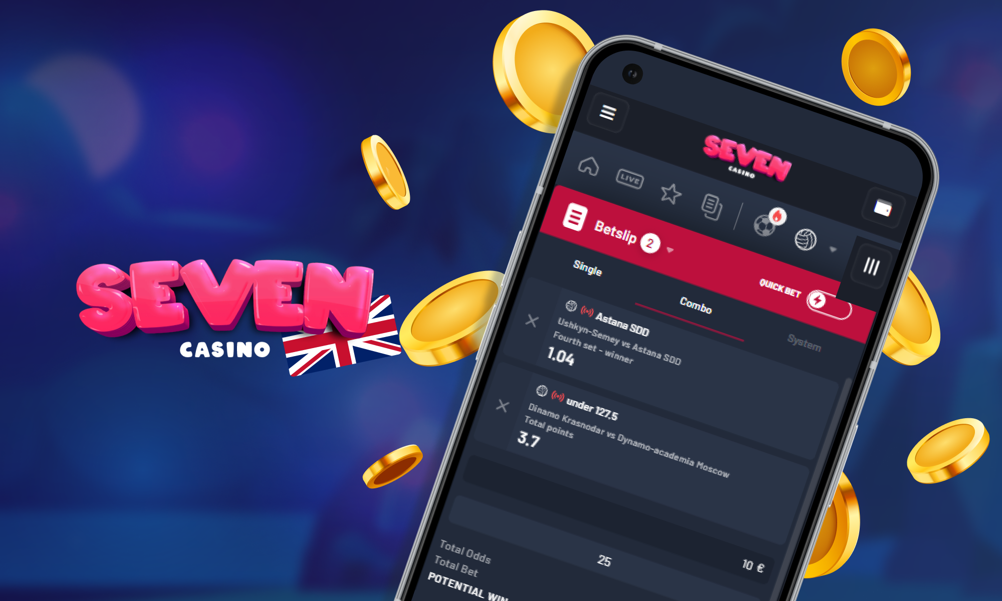 Different types of sports betting options available st Seven Casino